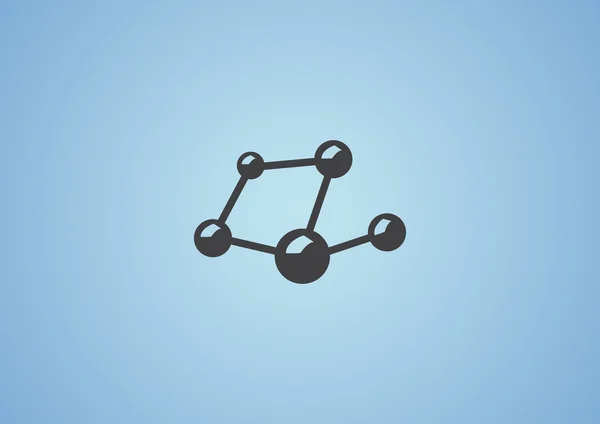 Moleculaire samengestelde web pictogram — Stockvector