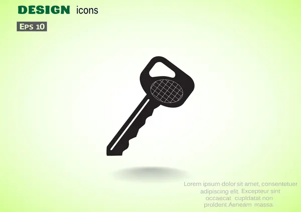 Icono web clave simple — Archivo Imágenes Vectoriales
