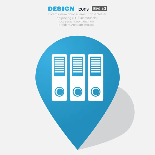 Dossiers de documents icône simple — Image vectorielle