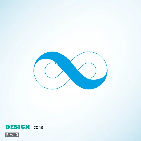 Symbole d'infini icône web — Image vectorielle