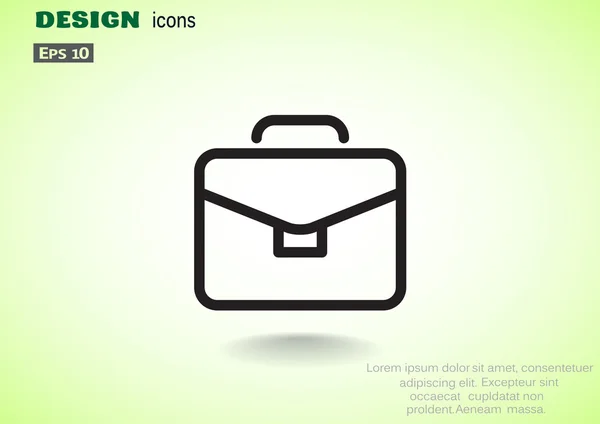 Simple icône web mallette — Image vectorielle
