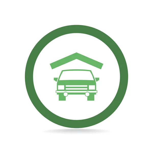 Coche bajo techo icono web simple — Vector de stock