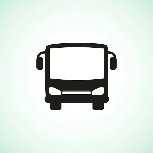 Sencillo icono web frontal del autobús — Vector de stock