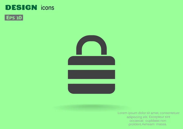 Locking simple web icon — Stock Vector