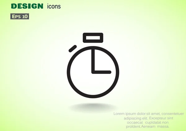 Icono web de cronómetro simple — Archivo Imágenes Vectoriales