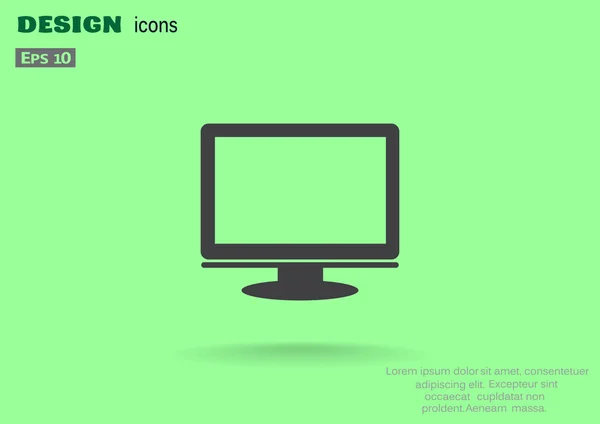 Ikon web monitor kosong - Stok Vektor