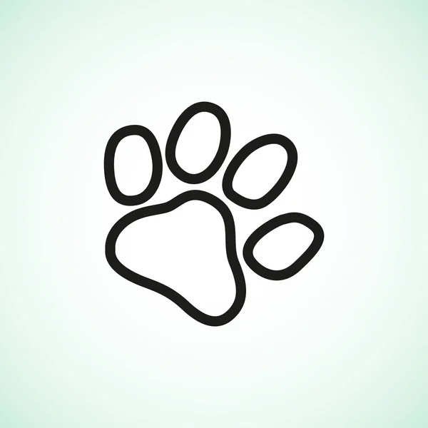 Hond paw track eenvoudige pictogram — Stockvector