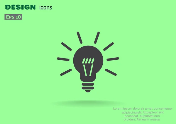 Light bulb web icon — Stock Vector