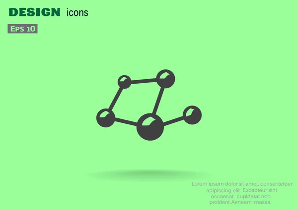 Moleculaire samengestelde web pictogram — Stockvector