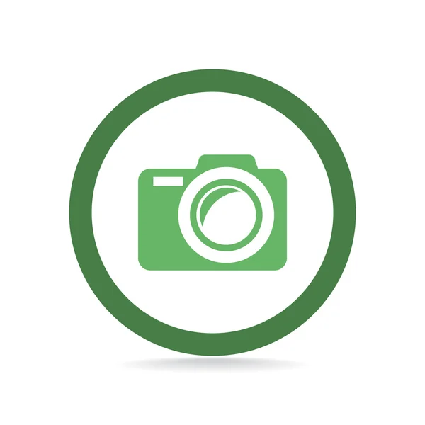 Fotocamera semplice icona web — Vettoriale Stock