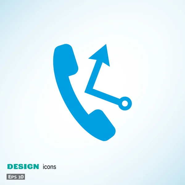 Telefoongesprek web pictogram — Stockvector