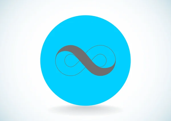 Símbolo infinito icono web — Vector de stock