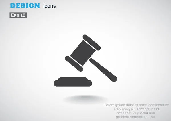 Açık artırma çekiç basit web simgesi