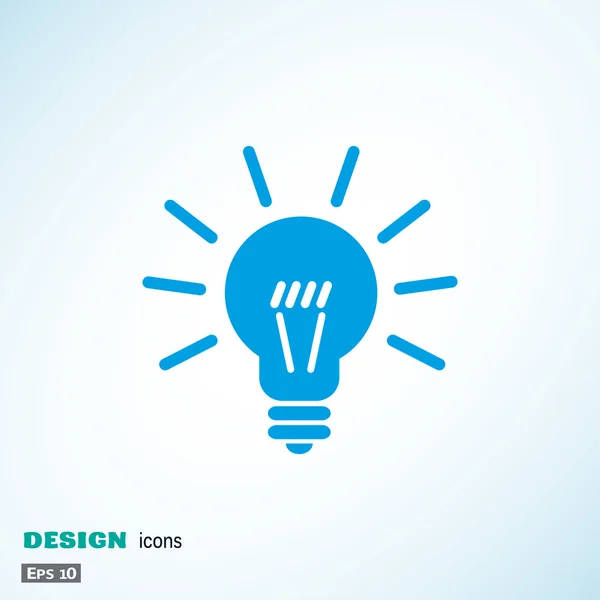 Light bulb web icon — Stock Vector