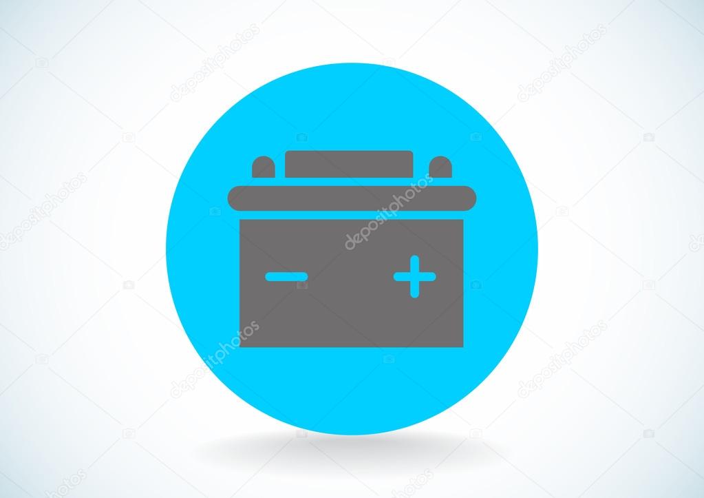 Simple car battery  web icon