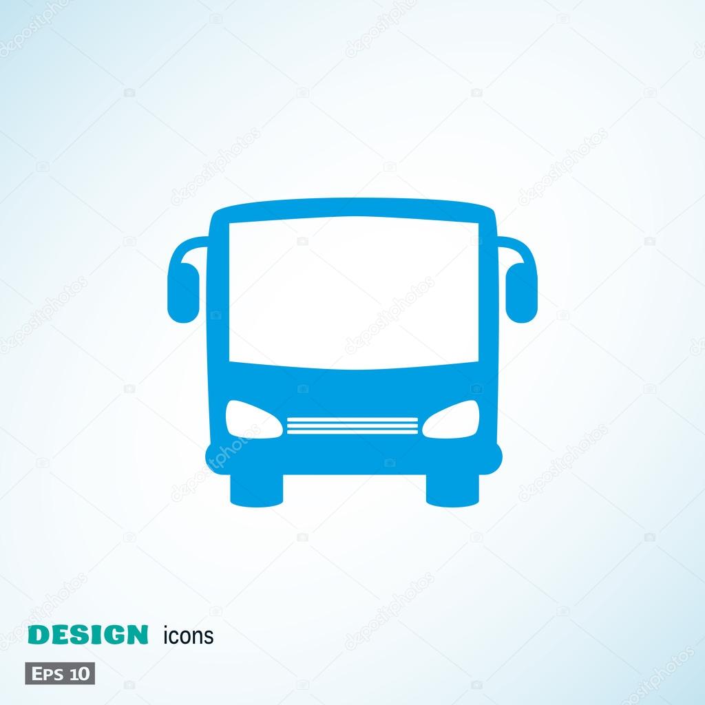 Simple bus front web icon