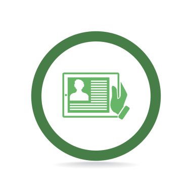 Dijital tablet basit web simgesi