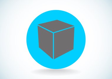 Basit küp web simgesi