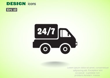 Kesintisiz sembolü ile kamyon