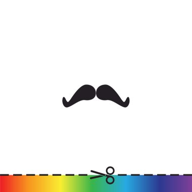 Doodle bıyık basit web simgesi