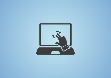 Dokunmatik ekranda dizüstü web simgesi