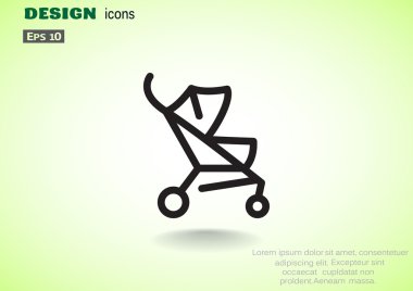 Bebek arabası anahat web simgesi
