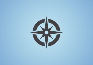 Pusula web simgesi ile Rüzgar gülü