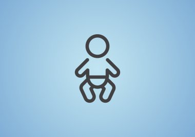 Basit çizgiler bebek bebek simge