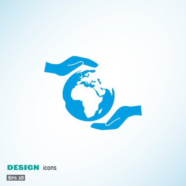 Dünya eller web simgesi