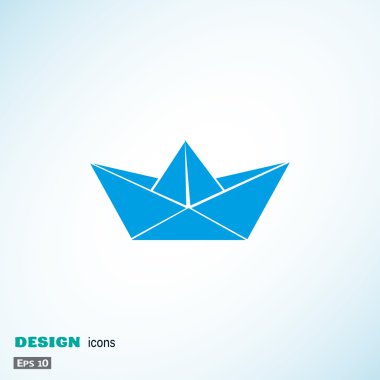 Kağıt gemi simpe web simgesi