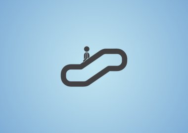 에스컬레이터, 간단한 표시에 남자