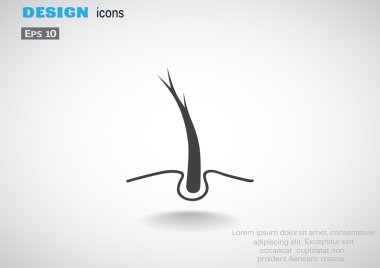 Hasarlı saçın web simgesi