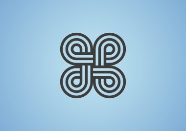 Eğrisi simetrik şekiller desen