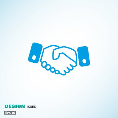 El sıkışma web simgesi, dostluk kavramı