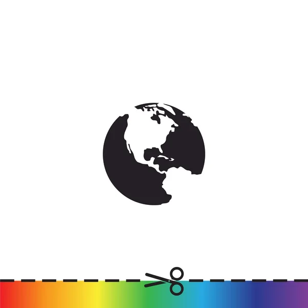Ikona webové planety Země — Stockový vektor