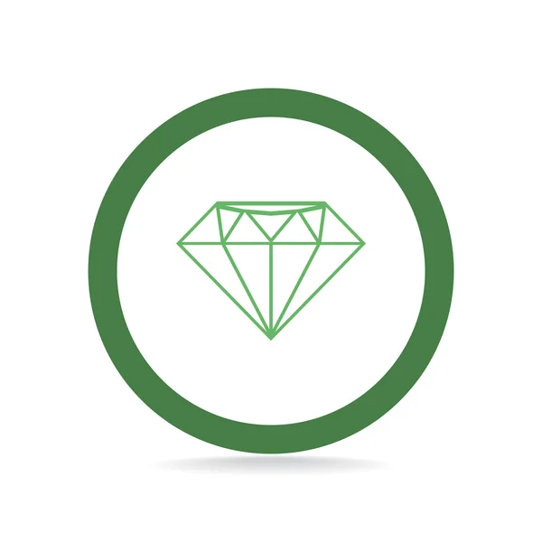Ícone web de diamante, conceito de luxo — Vetor de Stock