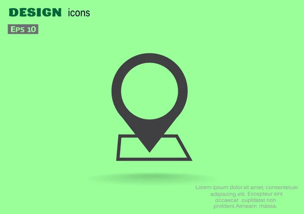 Web-Symbol für Kartenzeiger — Stockvektor