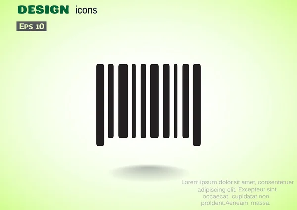 Eenvoudige barcode web pictogram, vectorillustratie — Stock Vector