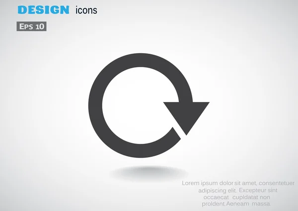 Cercle avec icône web flèche — Image vectorielle
