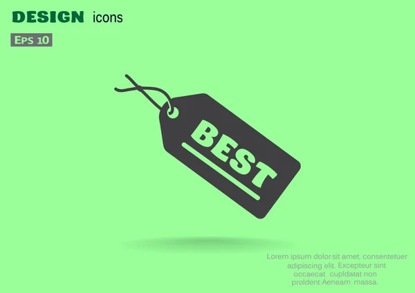 Best inscription on label — Stock Vector