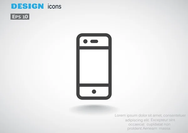 Icono web de smartphone simple — Archivo Imágenes Vectoriales