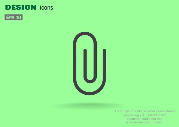 Simple paper clip web icon — Stock Vector