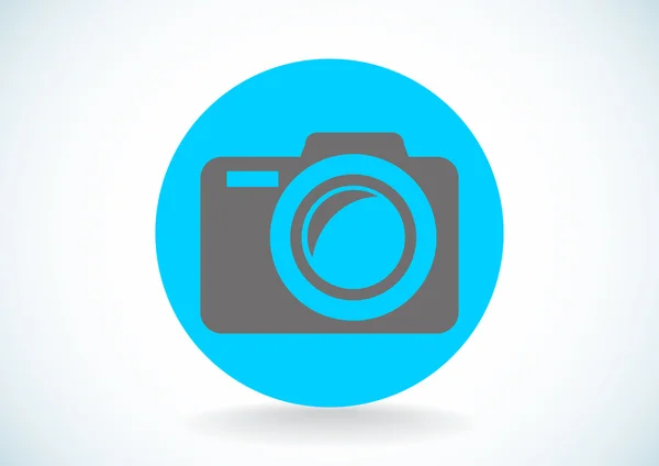 Фотокамера простая иконка веб — стоковый вектор