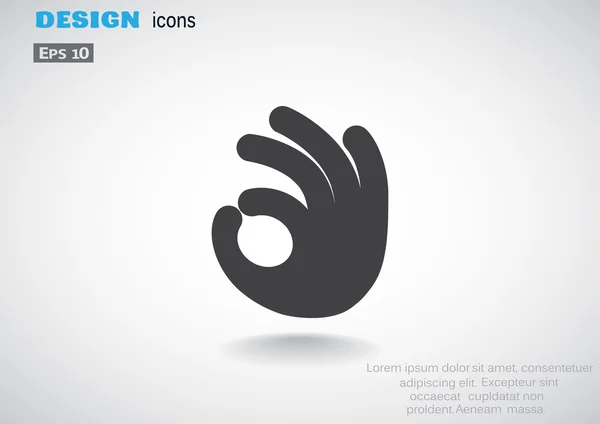 OK gesture web icon — стоковый вектор