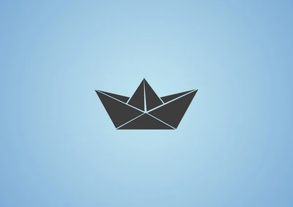 Paper ship simpe web icon — Stock Vector