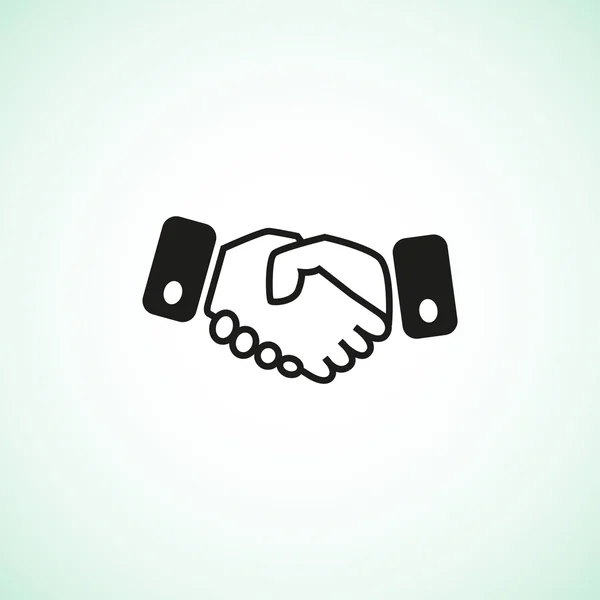 Handschlag Web-Ikone, Freundschaftskonzept — Stockvektor
