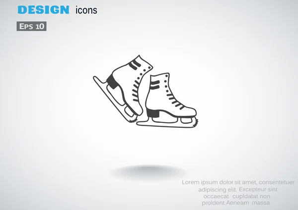 Skate zapatos icono web — Vector de stock