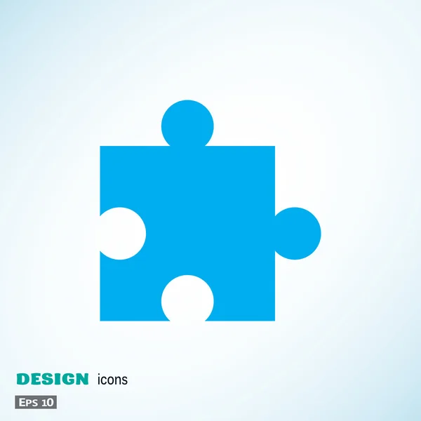 Puzzle element simple web icon — Stock Vector
