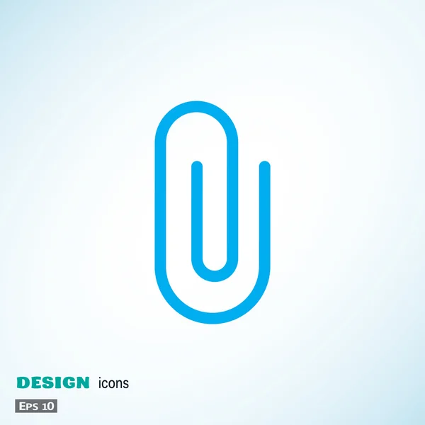 Simple paper clip web icon — Stock Vector