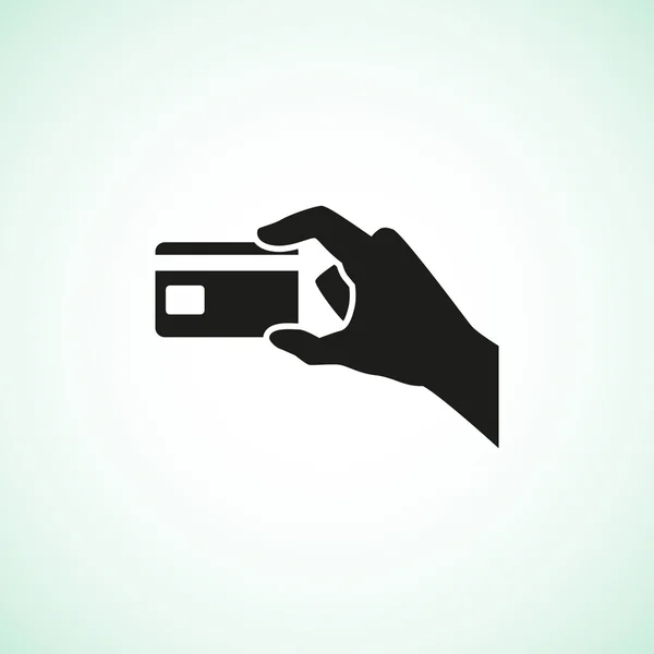 Tarjeta de crédito de mano — Vector de stock